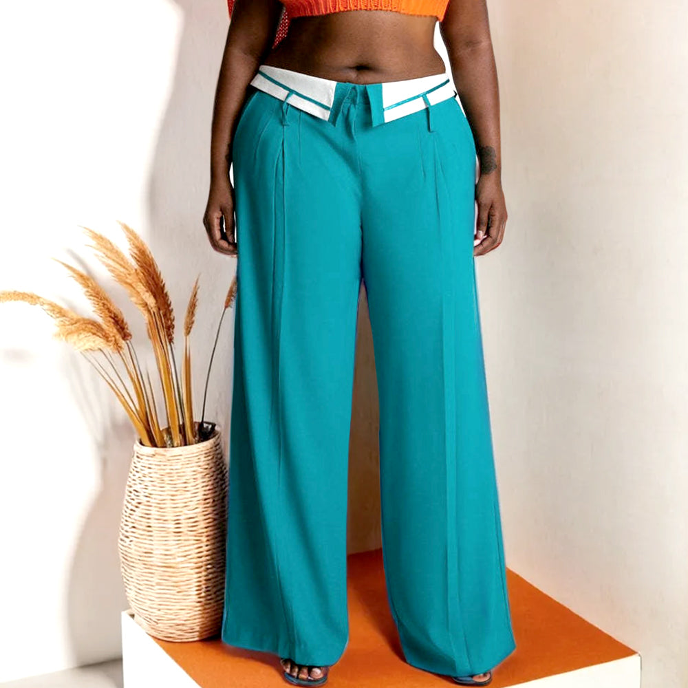 Retro Drape Loose Fit Straight Casual Long Pants