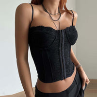 Sleeveless Corset Style Slim Fit Tank Top