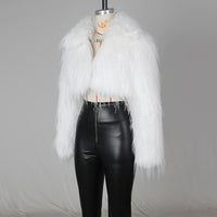 Long Sleeve Artificial Fur Casual Jacket