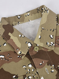 Long Sleeve Camouflage Front Pocket Shirt Jacket