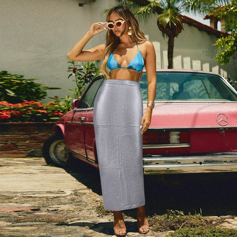 Sexy Hip Wrapped Slim Fit Maxi Skirt